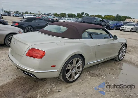 2016 Bentley Continental Gtc V8 z USA, uszkodzony, nr VIN SCBGT3ZA2GC054995